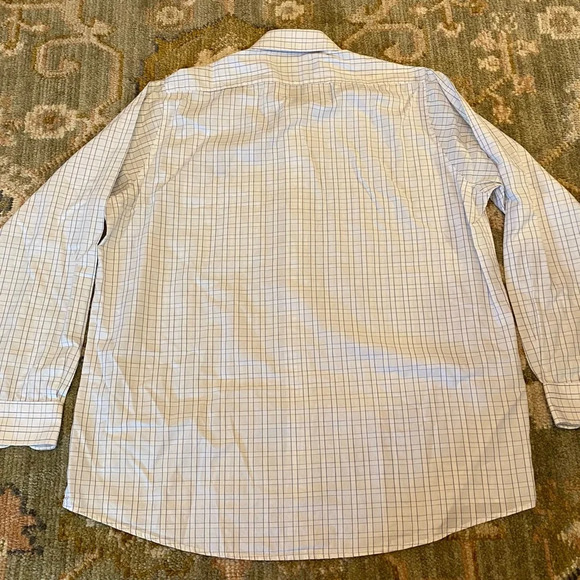 Kansas Jayhawks Antigua LS Button Down Shirt Size XL Color White Plaid - Picture 6 of 7